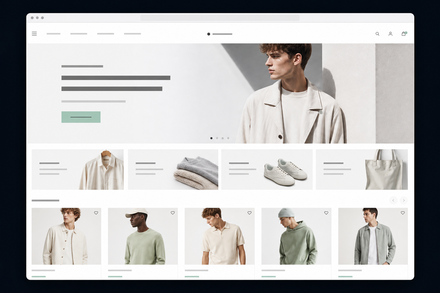 E-commerce website project preview