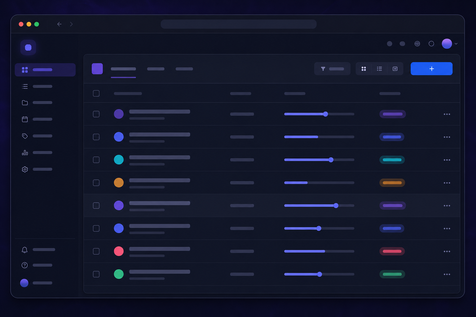 Task management application project preview